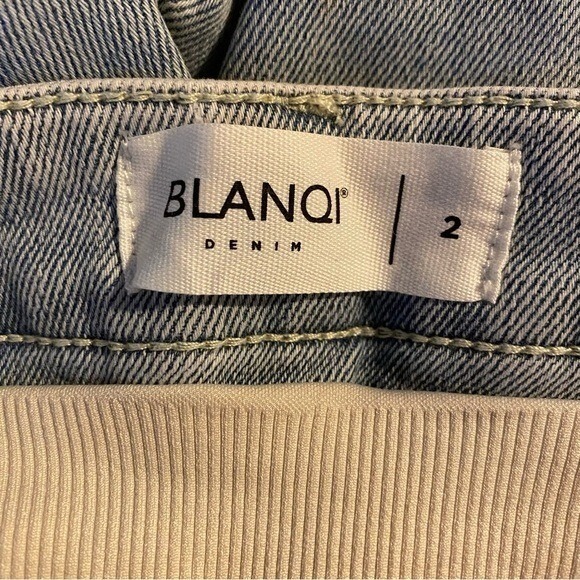 Blanqi Belly Support Panel Straight Leg Light Wash Jeans Maternity Size 2‎ - Picture 6 of 6